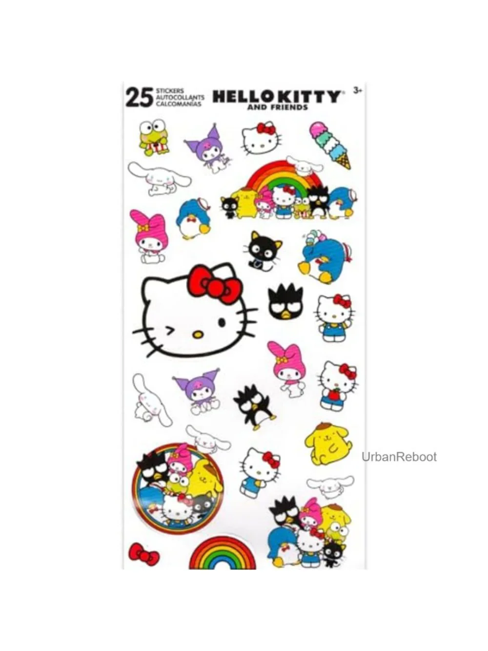 Kuromi Plush Purse for Girls Set Fuzzy Shoulder Bag Stickers Water Bottle